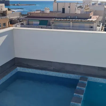 Premium 8 Pers With A Rooftop Swimming Pool And Sea Views - 3 Min Playa De Cura Apartment Torrevieja